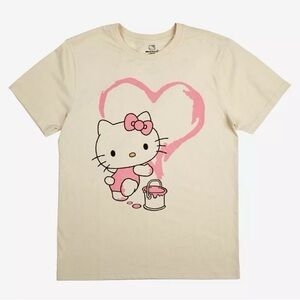 Hello Kitty Beige and Pink Short Sleeve Tee